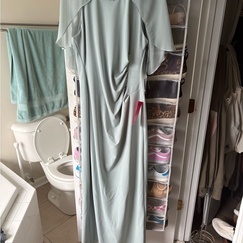 Adrianna Papell Strapless Dress in Light Blue